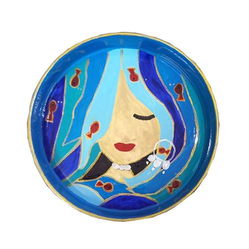 اردوخوری سرامیکی طرح دختر دریا مدل D11