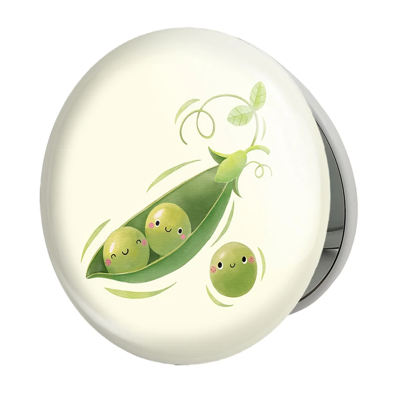 آینه جیبی خندالو طرح نخود فرنگی مدل تاشو کد 28430 