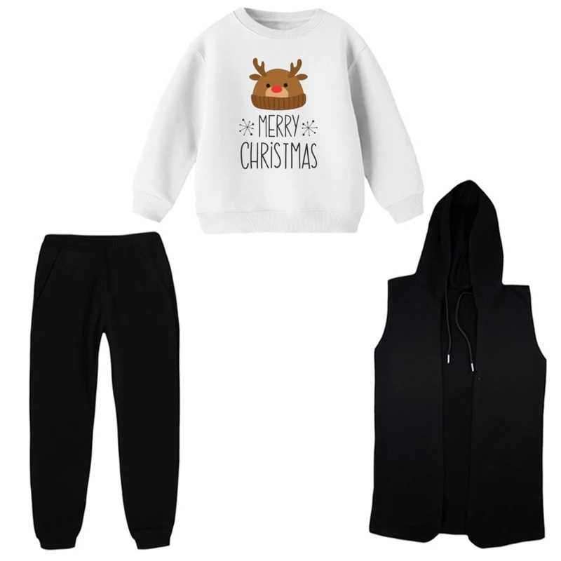 ست 3 تکه لباس راحتی بچگانه مدل کریسمسی کد 4