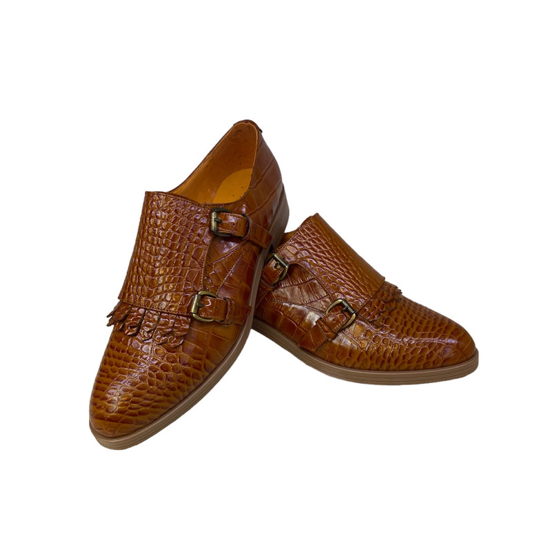 کفش زنانه مدل چرم طبیعی کد 0222 رنگ عسلی