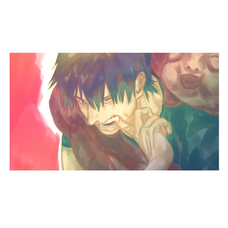 استیکر لپ تاپ و موبایل مدل انیمه طرح جوجوتسو کایسن توجی فوشیگورو Jujutsu Kaisen Toji Fushiguro کد 464