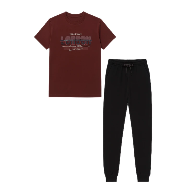 ست تی‌شرت آستین کوتاه و شلوار راحتی مردانه مدل MND9997