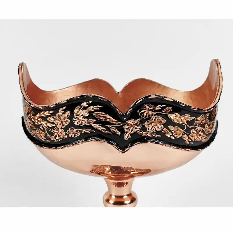 شکلات خوری قلم زنی مسی مدل الماس تراش کد k01