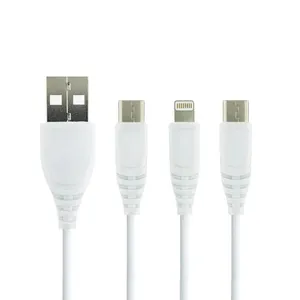 کابل تبدیل USB به microUSB / USB-C / لایتنینگ تی دی ال تی مدل CA306 طول 1.2 متر
