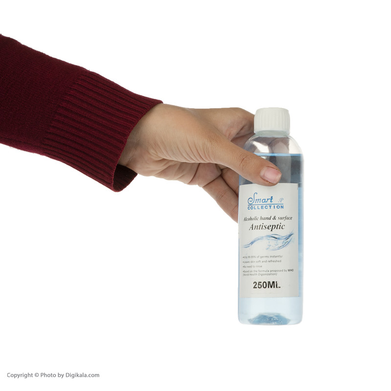 محلول ضدعفونی کننده دست اسمارت کالکشن کد SMT165 حجم 250 میلی لیتر