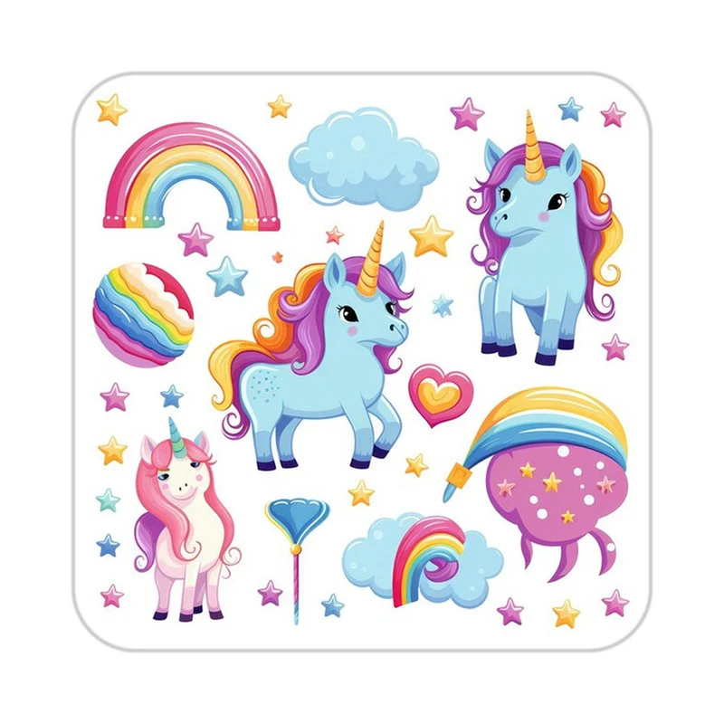 زیر لیوانی کاکتی طرح اسب تک شاخ و یونیکورن مدل mp30632