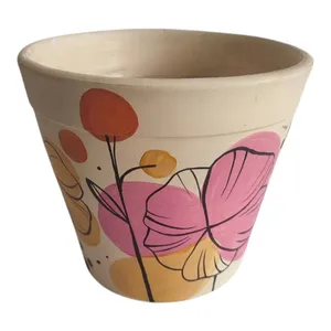 گلدان سفالی مدل طرح دار کد 1818