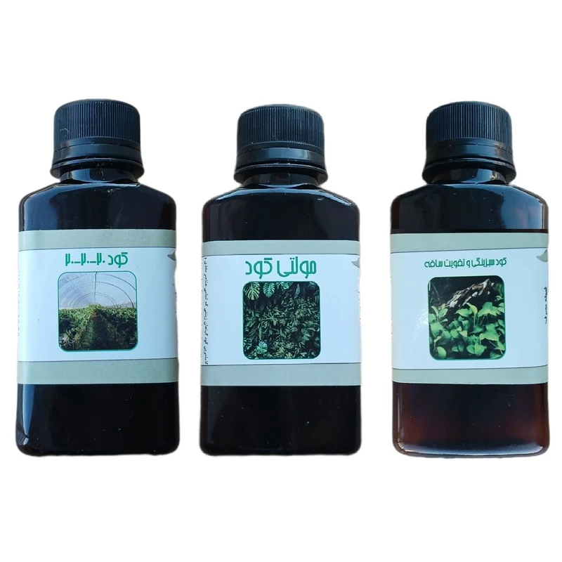 کود مایع کامل سه بیست و کود سبزینگی و تقویت ساقه و مولتی کود مدل life drop حجم 110 میلی لیتر بسته 3 عددی