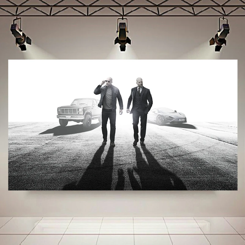 تابلو شاسی طرح فیلم سینمایی سریع و خشن مدل Hobbs & Shaw کد AR1810