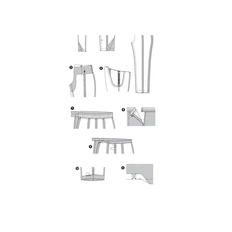 الگو خیاطی شلوار زنانه بوردا استایل کد 6816 سایز 44 تا 56 متد مولر