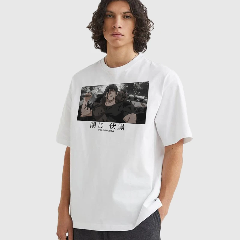 تی شرت آستین کوتاه مردانه مدل انیمه ای جوجوتسوکایسن شخصیت مگومی anm570