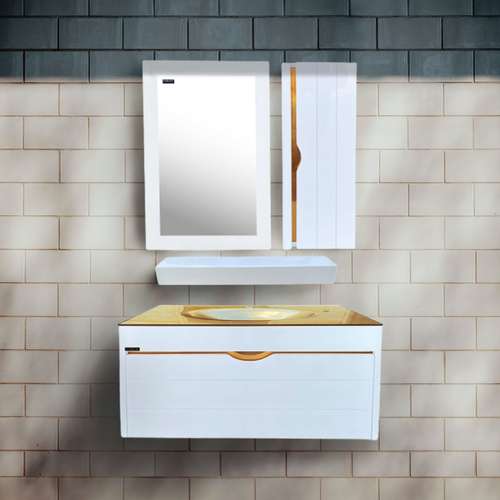 ست کابینت و روشویی سیتکا مدل GL-004/90 به همراه اینه و باکس