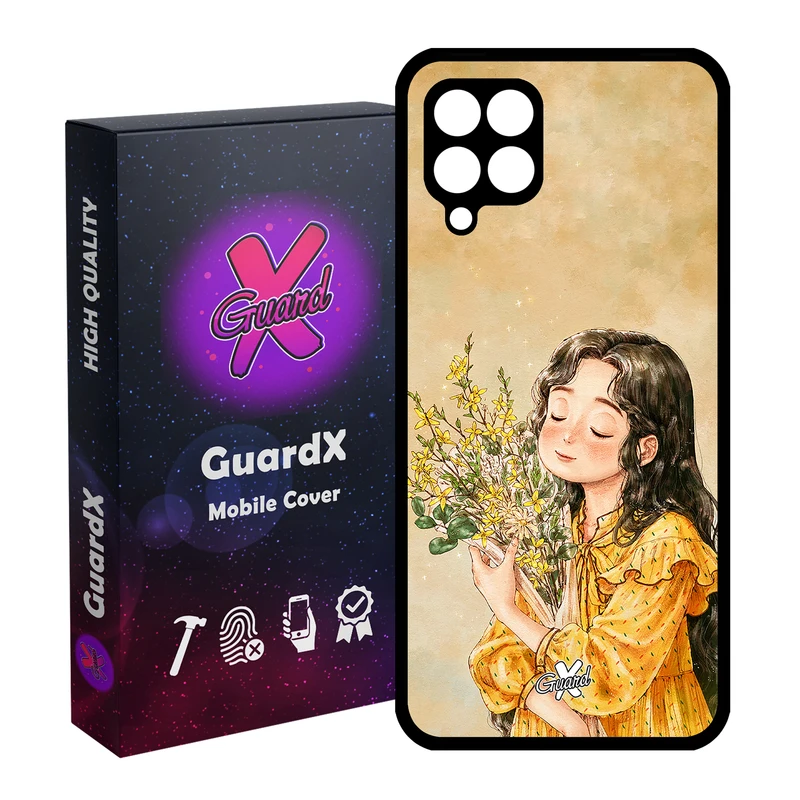 کاور گارد ایکس طرح دختر مدل Glass10232 مناسب برای گوشی موبایل سامسونگ Galaxy A12