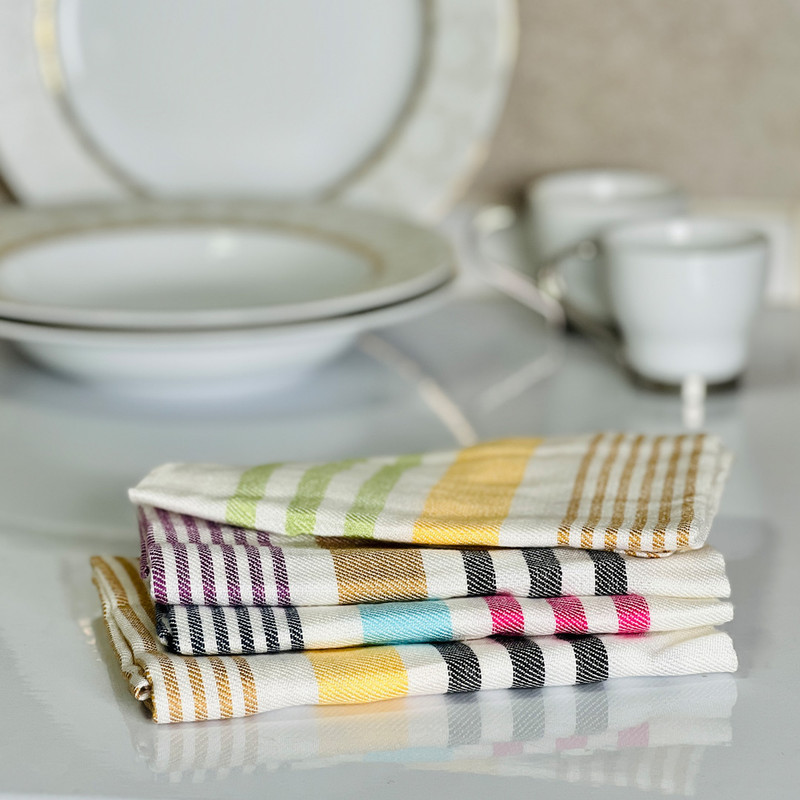 دستمال نظافت آشپزخانه مدل نخی بسته 4 عددی