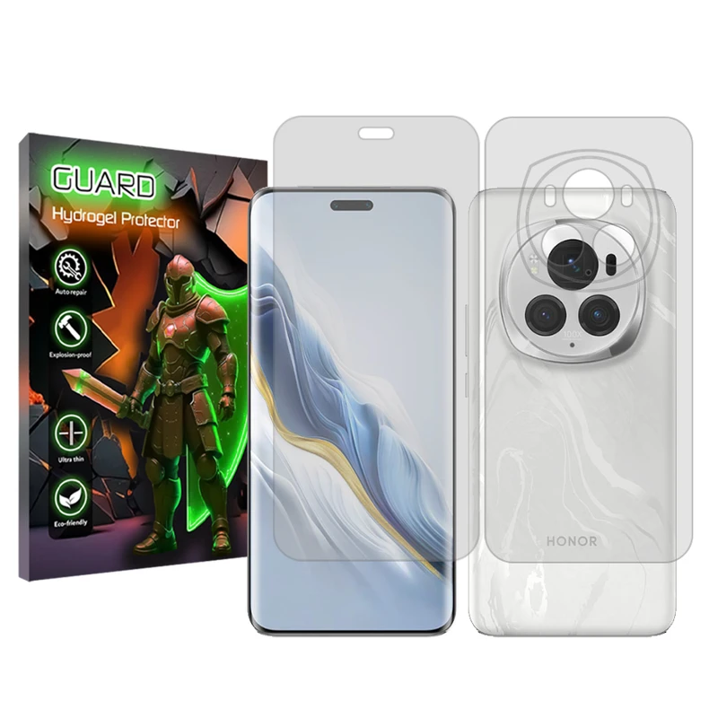 محافظ صفحه نمایش شفاف گارد مدل Tough مناسب برای گوشی موبایل آنر Magic 6 Pro به همراه محافظ پشت گوشی