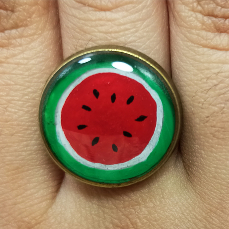 انگشتر دخترانه طرح هندوانه مدل Pi-75