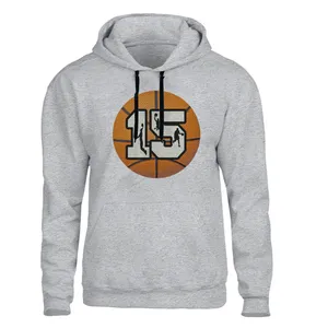 هودی مردانه مدل بسکتبال کد B508 رنگ طوسی