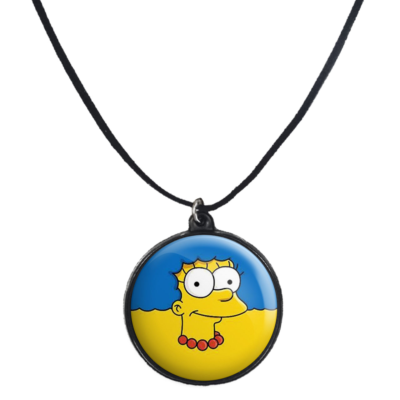 گردنبند پرمانه طرح سیمپسون ها کد pmb.8528 مدل دو طرفه