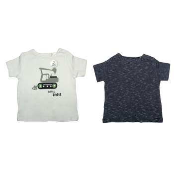 تی شرت آستین کوتاه نوزادی نکست مدل مجموعه 2 عددی