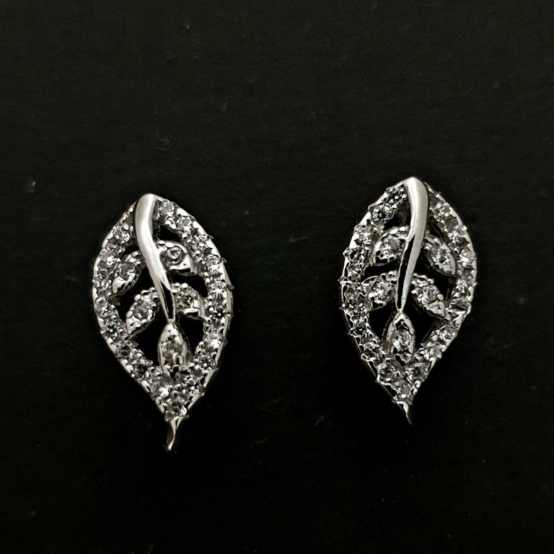 نیم ست نقره زنانه مدل برگ کد A366