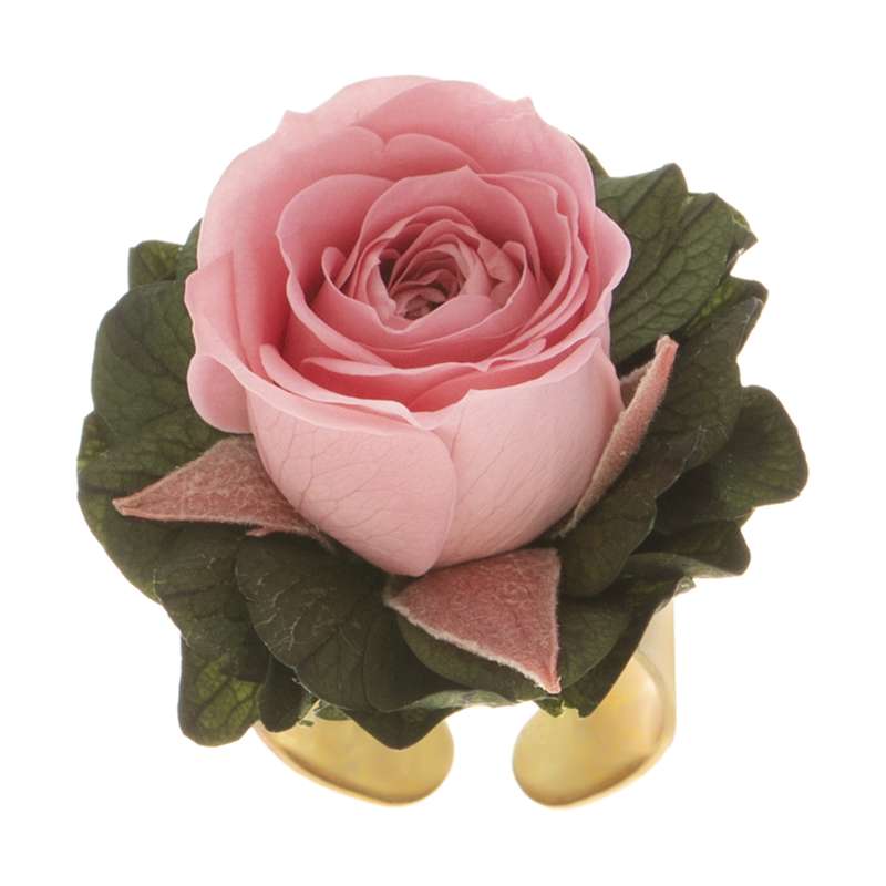 انگشتر زنانه روبینا رُز مدل  رویال گل جاودان طبیعی