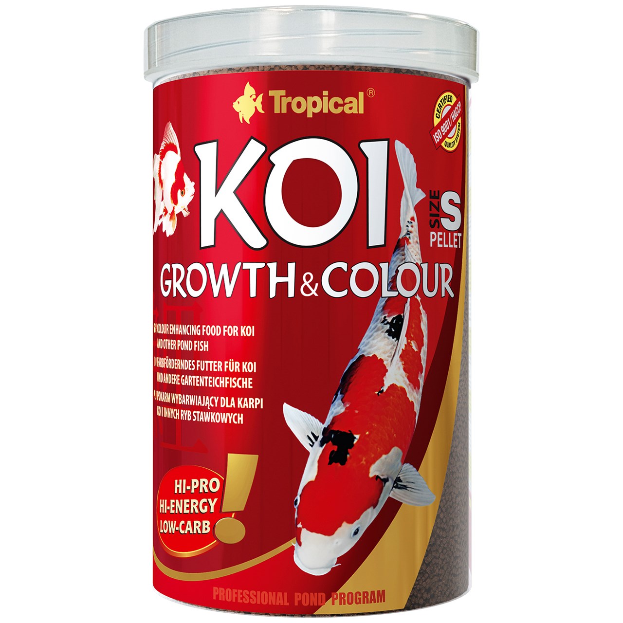 غذای ماهی تروپیکال مدل Koi Growth Colour Pellet Size S وزن 400 گرم