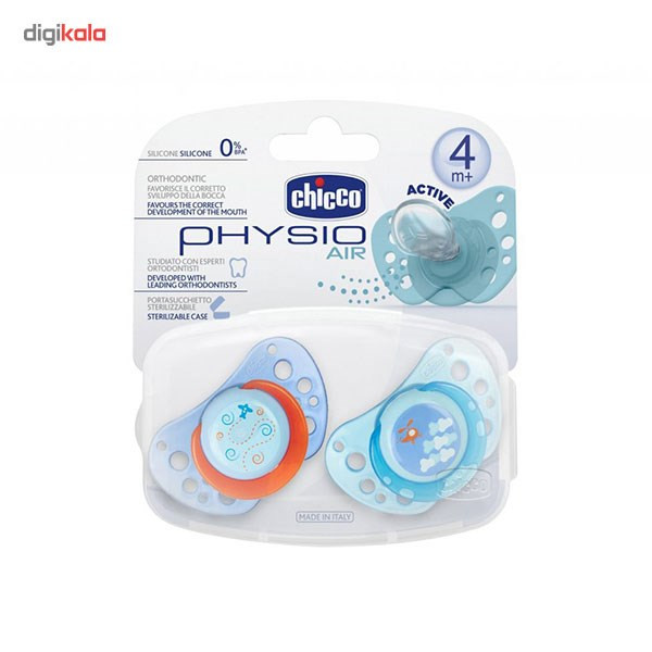 پستانک چیکو مدل Physio Air آبی بسته 2 عددی پستانک چیکو مدل Physio Air آبی بسته 2 عددی