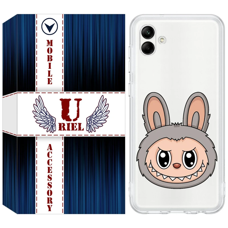 کاور یوریل قاب مدل Clear کد 114 طرح لبوبو Labubu مناسب برای گوشی موبایل سامسونگ Galaxy A04e