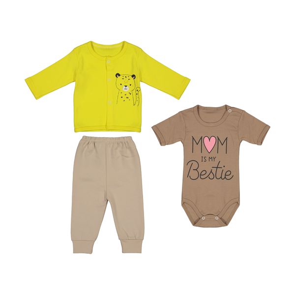 ست 3 تکه لباس پسرانه کیکی رایکی مدل KBB6305-023