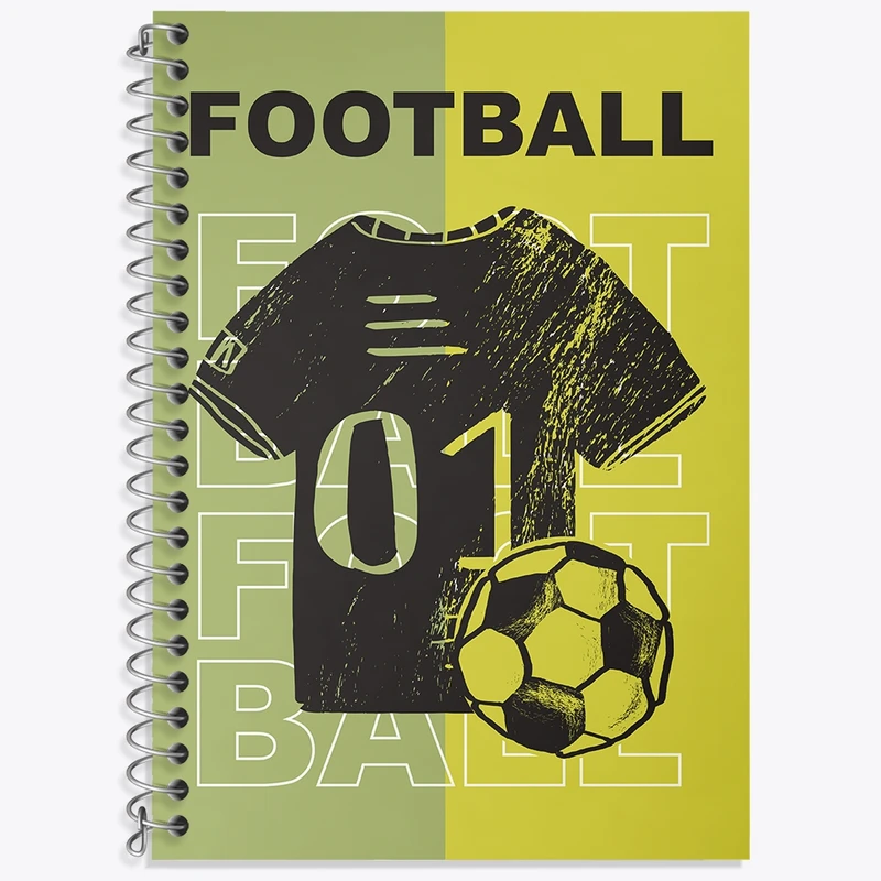 دفتر زبان 50 برگ خندالو مدل دو خط طرح فوتبال کد N1377