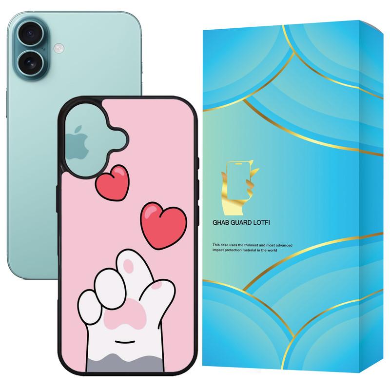 کاور قاب گارد لطفی طرح پنجه مدل G16PL مناسب برای گوشی موبایل اپل iPhone 16 Plus