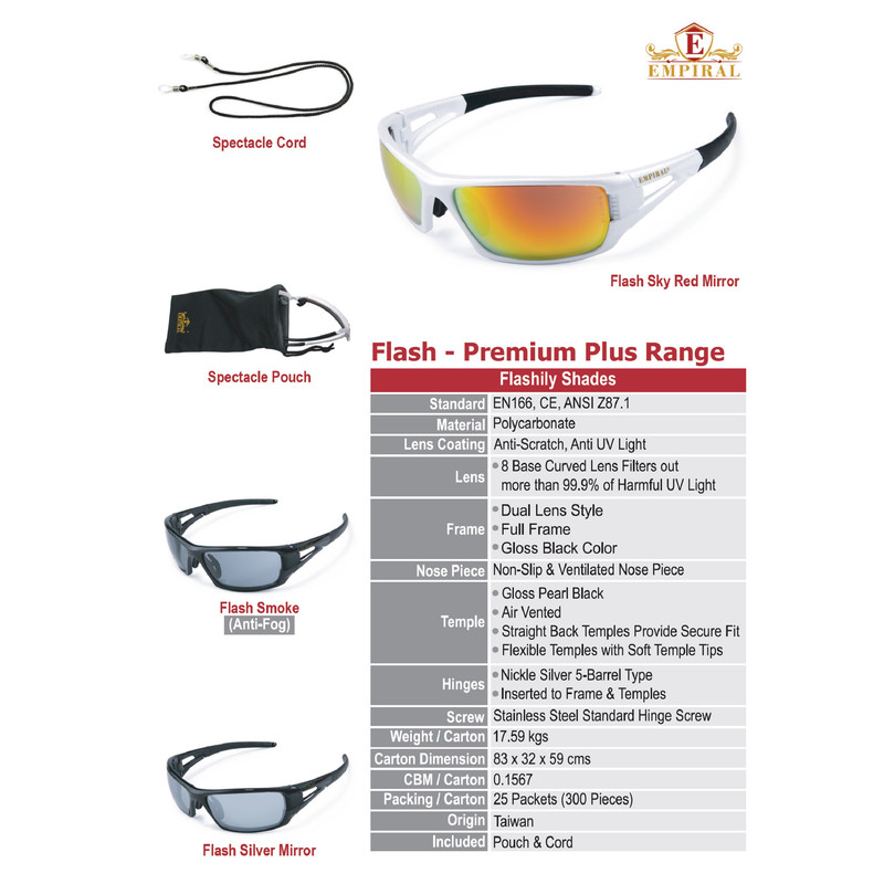 عینک ایمنی امپیرال مدل مهندسی اسپرت FLASH عینک ایمنی امپیرال مدل مهندسی اسپرت FLASH