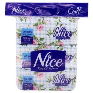 دستمال کاغذی 200 برگ نایس مدل Nylon بسته 3 عددی