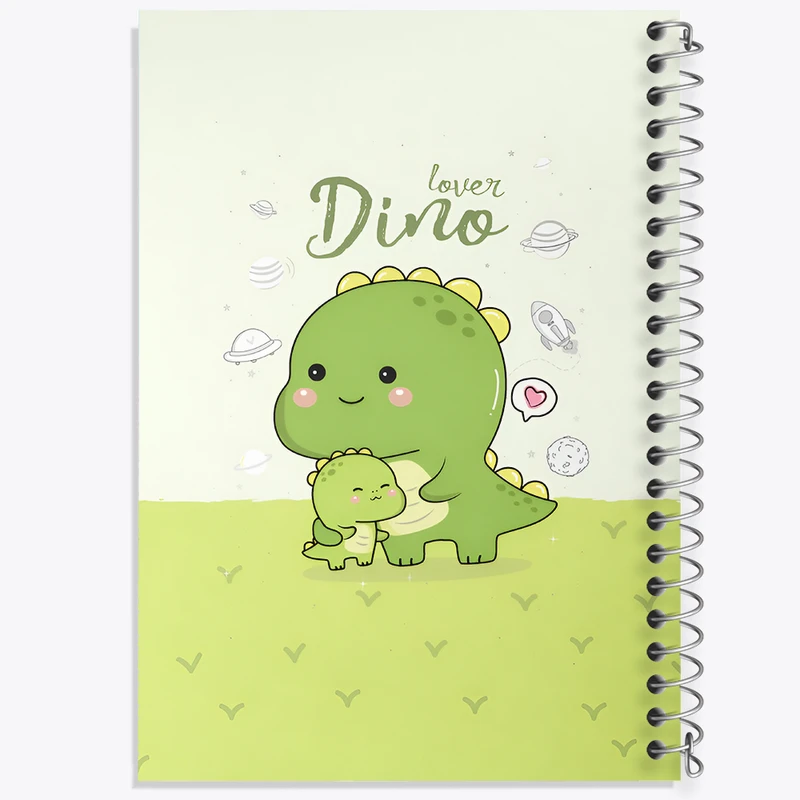 دفتر ژورنال نویسی 50 برگ خندالو مدل نقطه ای طرح دایناسور کیوت کد N3502