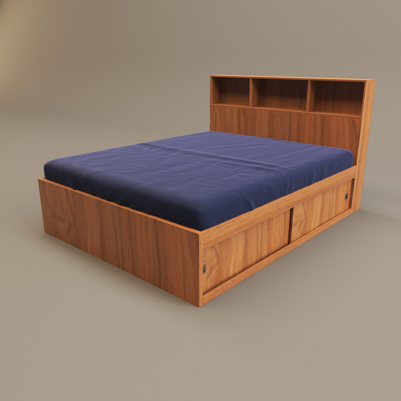 تخت خواب دو نفره اعیان مدل FH298 سایز160x200 سانتی متر