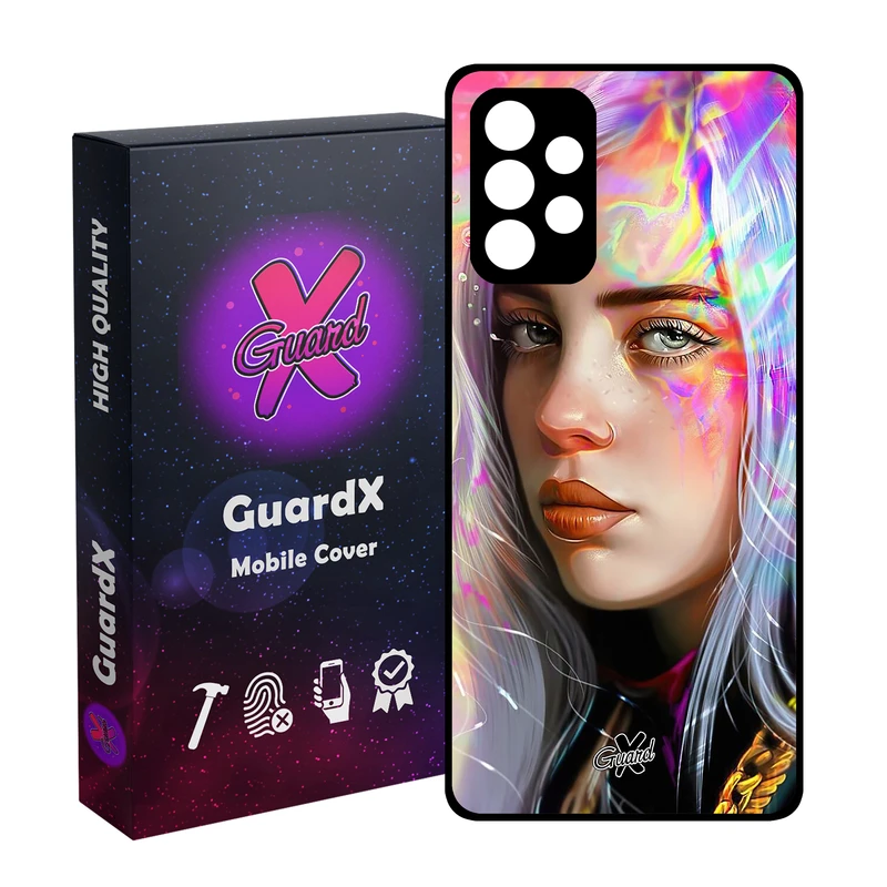 کاور گارد ایکس طرح Billie Eilish مدل Glass10141 مناسب برای گوشی موبایل سامسونگ Galaxy A73