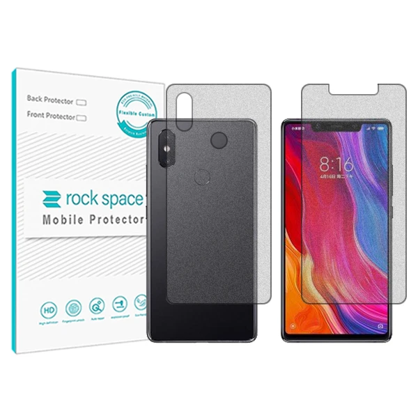 محافظ صفحه نمایش مات راک اسپیس مدل HyMTT مناسب برای گوشی موبایل شیائومی Mi 8 SE به همراه محافظ پشت