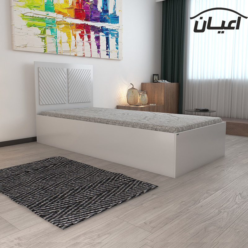 تخت خواب یکنفره اعیان مدل FH422 سایز 90x200 سانتی متر تخت خواب یکنفره اعیان مدل FH422 سایز 90x200 سانتی متر