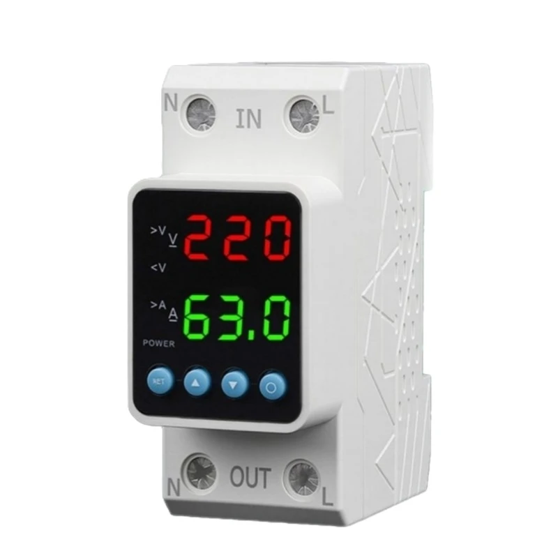 محافظ ولتاژ و جریان تکفاز مدل EKC دیجیتال 63A پلاس