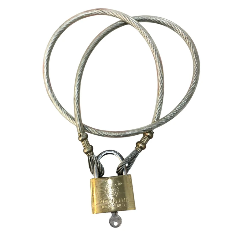 قفل کابلی موتورسیکلت مدل روکش دار