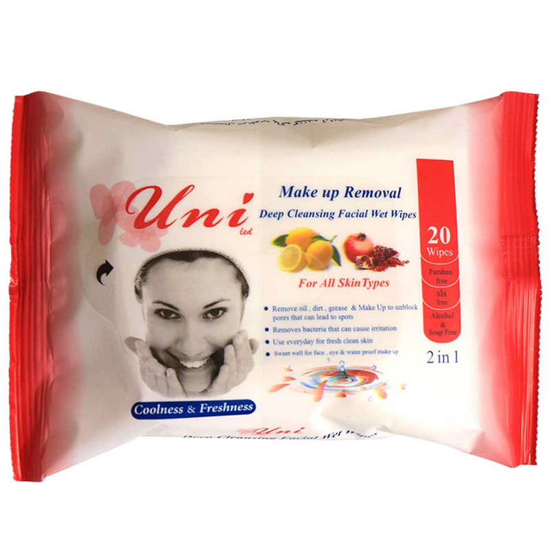 دستمال مرطوب یونی لد کد 28.1002 بسته 20 عددی