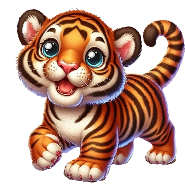 استیکر پارچه و لباس پاد آفرین طرح کارتونی ببر کد 1668