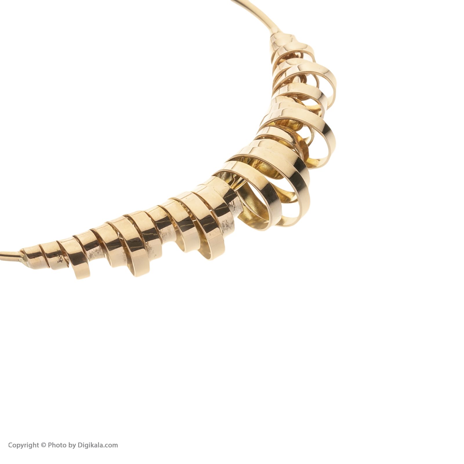 دستبند النگویی طلا زنانه سنجاق مدل x081550 -  - 3