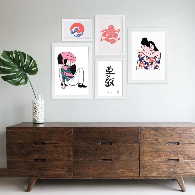 تابلو طرح مدرن آرت مدل P35 مجموعه 5 عددی 