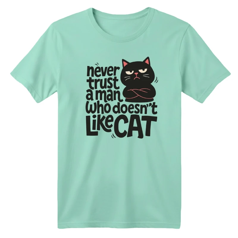 تی شرت آستین کوتاه بچگانه مدل گربه نوشته کد 2