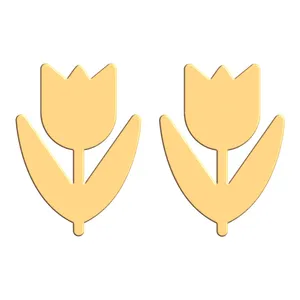گوشواره طلا 18 عیار زنانه فرشته مدل گل لاله WEL-000185