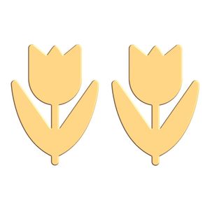 گوشواره طلا 18 عیار زنانه فرشته مدل گل لاله WEL-000185