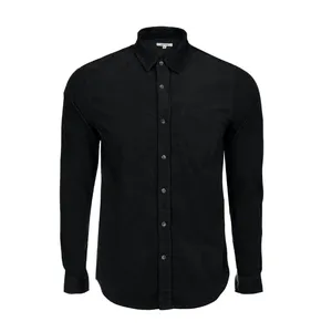 پیراهن آستین بلند مردانه جوتی جینز مدل کبریتی کد 303044 رنگ مشکی