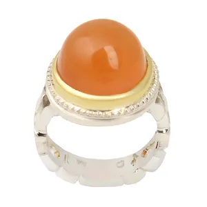 انگشتر نقره مردانه بازرگانی میلادی مدل عقیق یمنی کهنه رکاب دستساز کد AM_2327