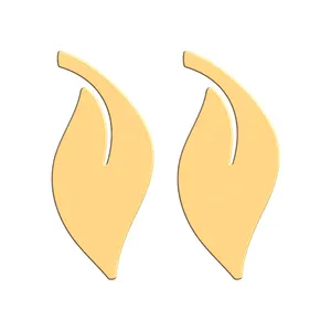 گوشواره طلا 18 عیار زنانه فرشته مدل طرح برگ کد WEL-000196